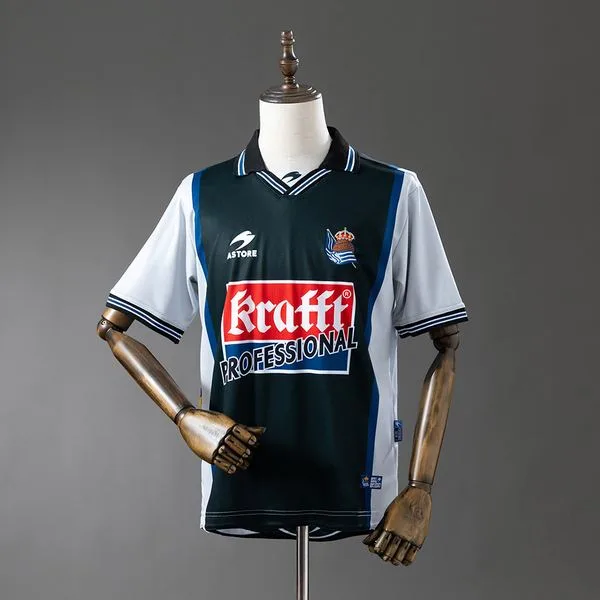 Camiseta de fútbol Real Sociedad 2000/02 VISITANTE MANGA CORTA VERSION FAN